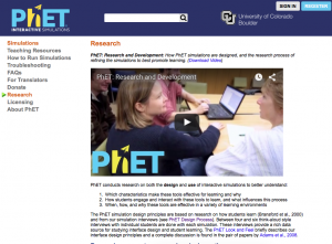 PhET Research Page