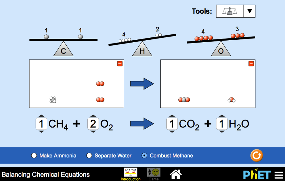 Balancing Chemical Equations screenshot