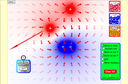 Screenshot of the simulation Charges and Fields