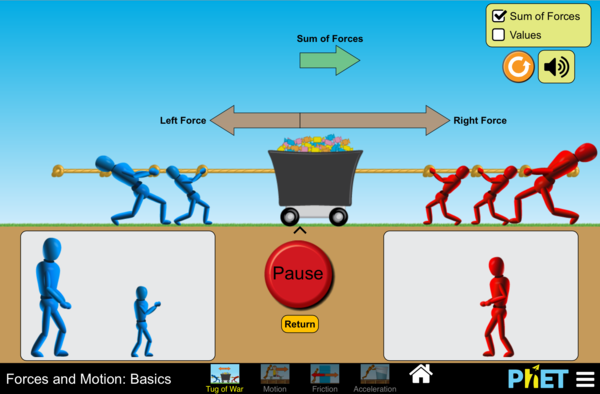 Forces and Motion: Basics Screenshot