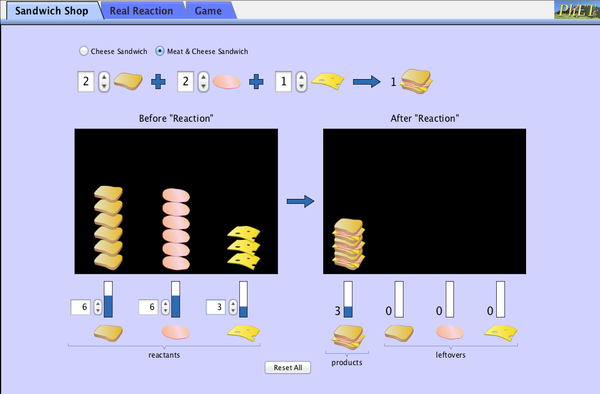 Reactants, Products and Leftovers Screenshot